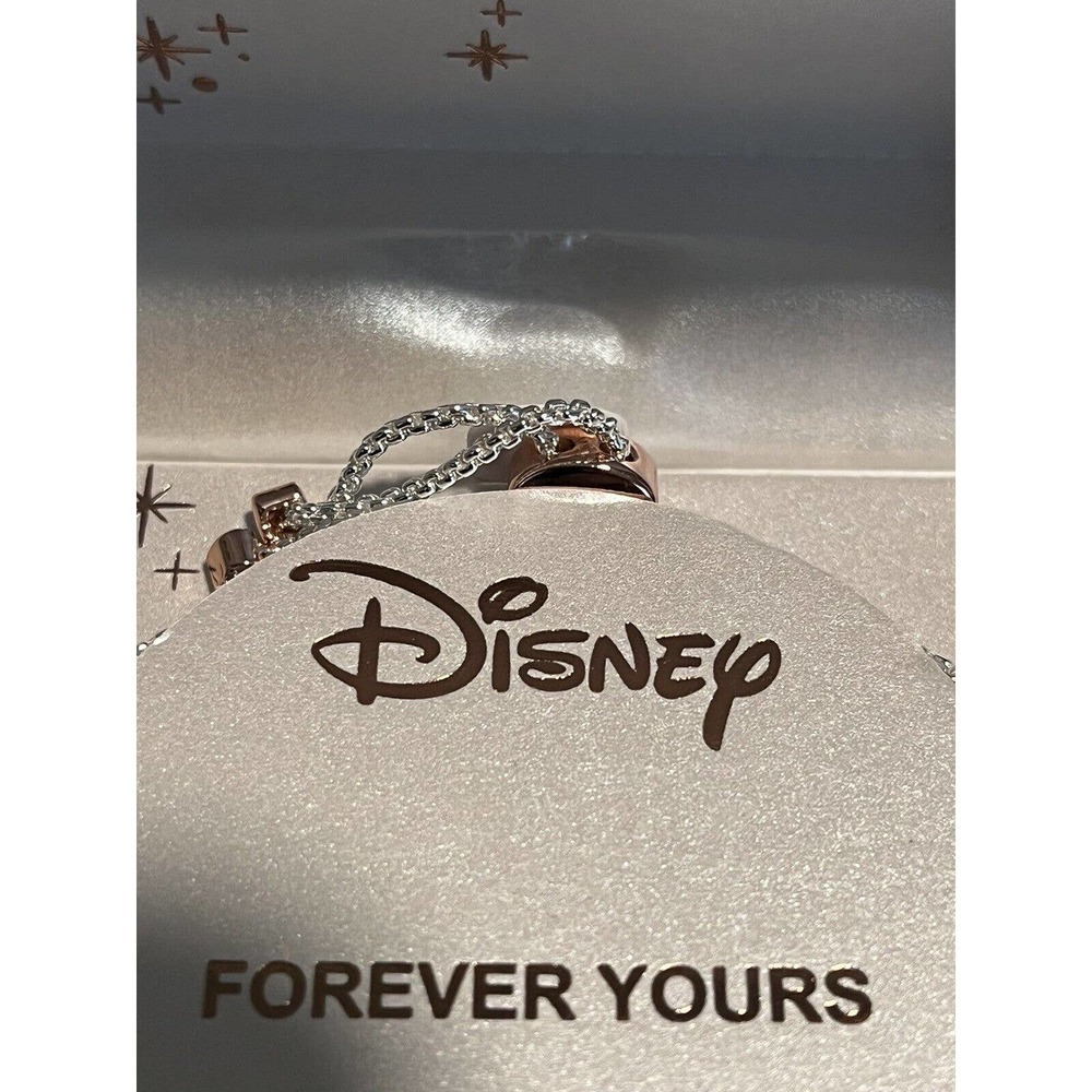 (SOLD)Disney Minnie Mickey Mouse Forever Yours Charm Pendant Fine Silver Brace - Picture 3 of 8
